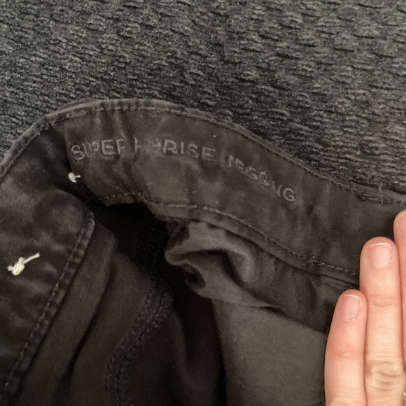 Size 0 Black ripped super high-rise jeggings - Picture 4 of 4